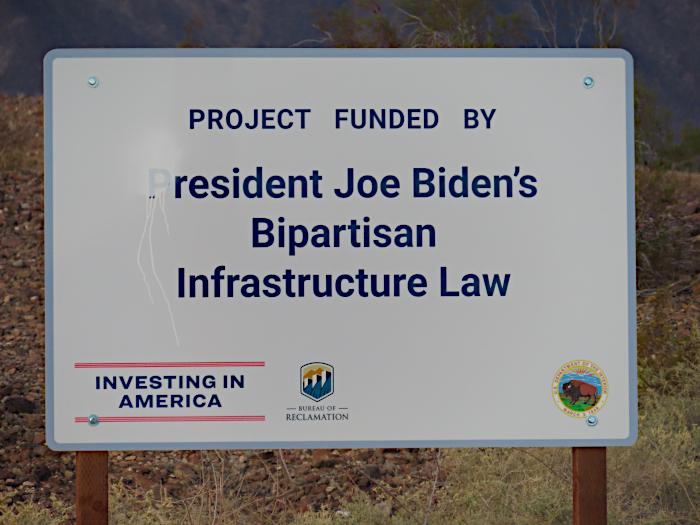 Biden infrastructure sign
