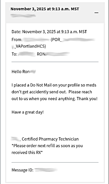 Unanswered VA medical question